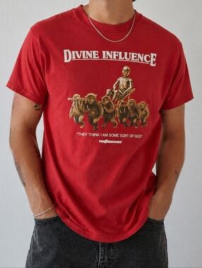 The Hundreds x Star Wars C-3PO Divine Influence T-Shirt Red Graphic Tee Medium